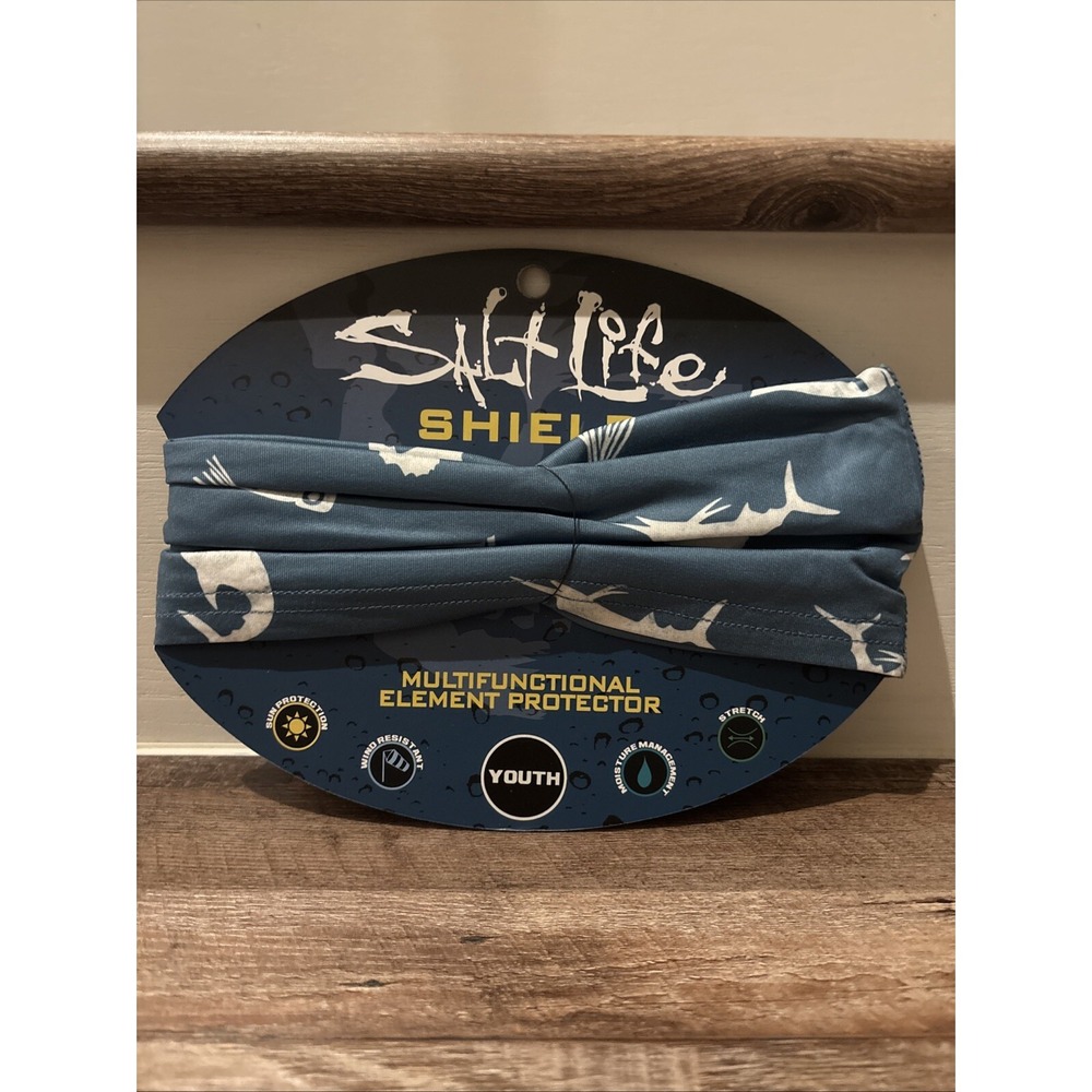 SALT LIFE  Face Shield/Gaiter  Blue- NEW - Youth OSFM